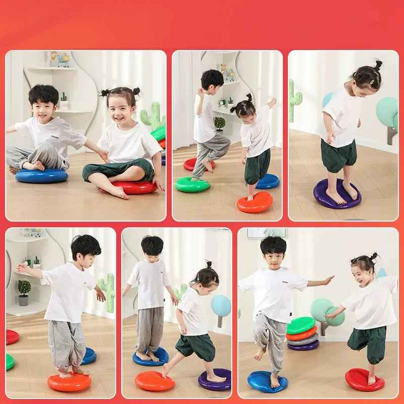 Montessori Children Stepping Stones Toys Inflatable Cushion Sensory Integration Training Tactile Sensing Party Indoor Games
