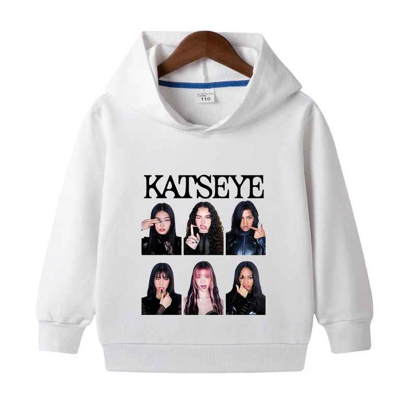 KATSEYE Hoodie for Kid Toddler Kawaii Long-sleeved Girls Winter Thin Sweatshirt Fashion Idol Printed Warm Children's Tops Gift