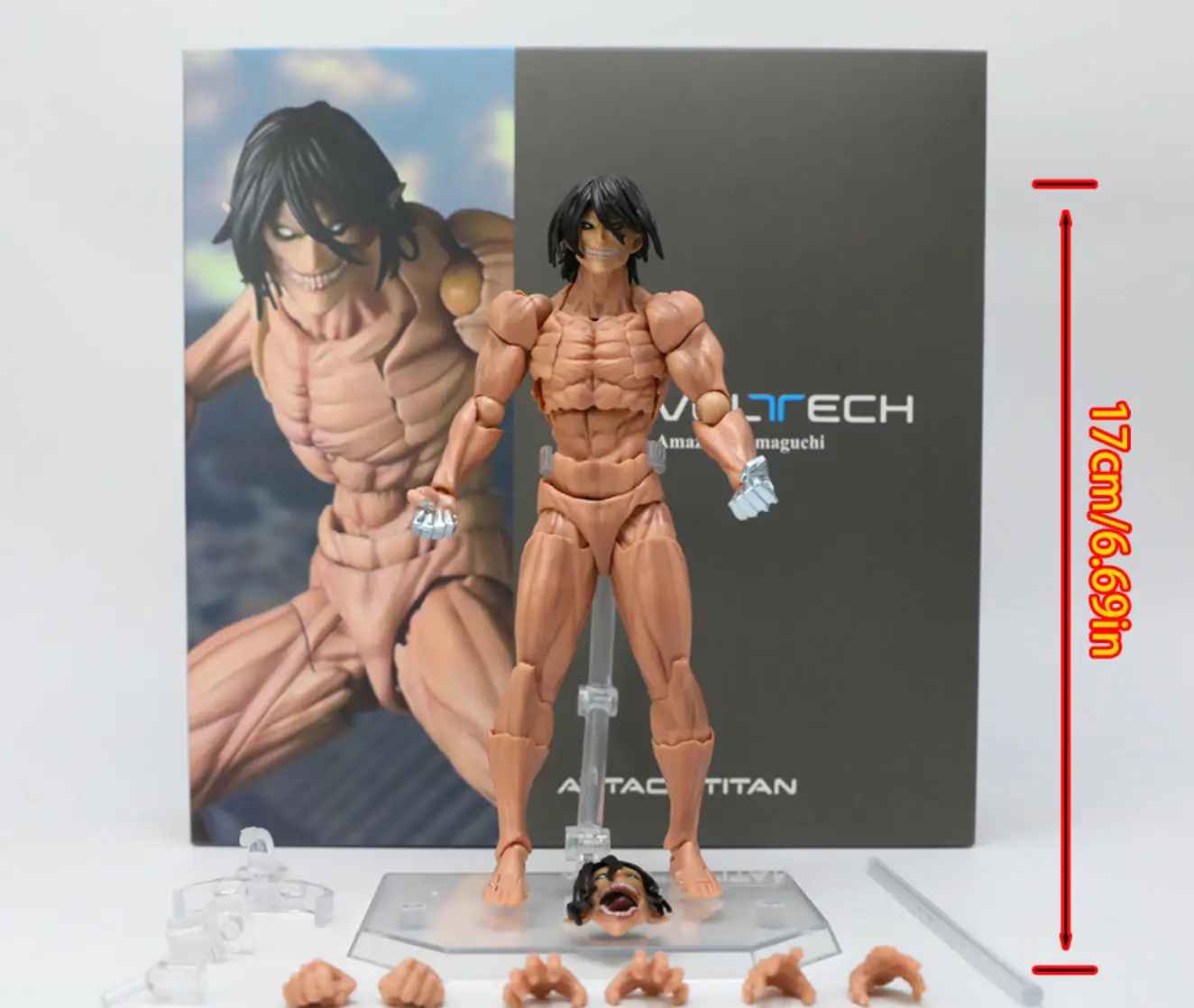 Anime Attack on Titan Eren Yeager Titan form and the Armored Articulated Joints Moveable Action Figure Model Toys 15cm