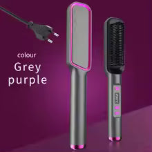 Electric Hot Comb Multifunctional Straight Hair Straightener Comb Negative Ion Anti-Scalding Styling Tool Straightening Brush